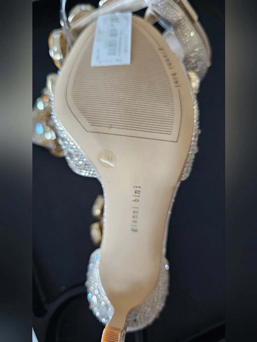 Gianni Bini Champagne Crystal High Heel Sandals Shoes Women's Size 9.5 NWOB